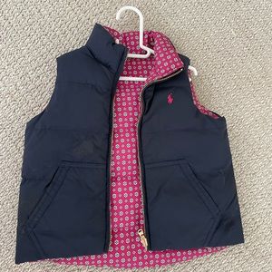 Reversible Ralph lauren girls down puffer vest